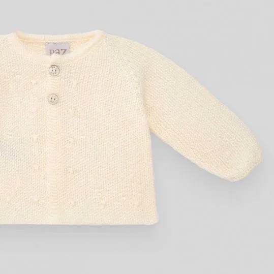 Chaqueta bebé vestir beige de Paz Rodriguez