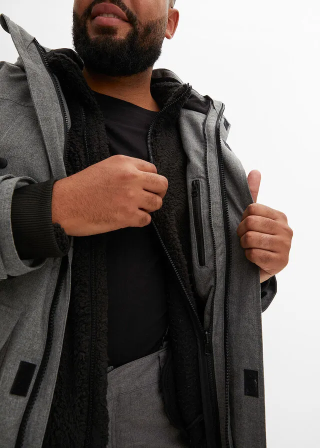 Chaqueta funcional Gris jaspeado
