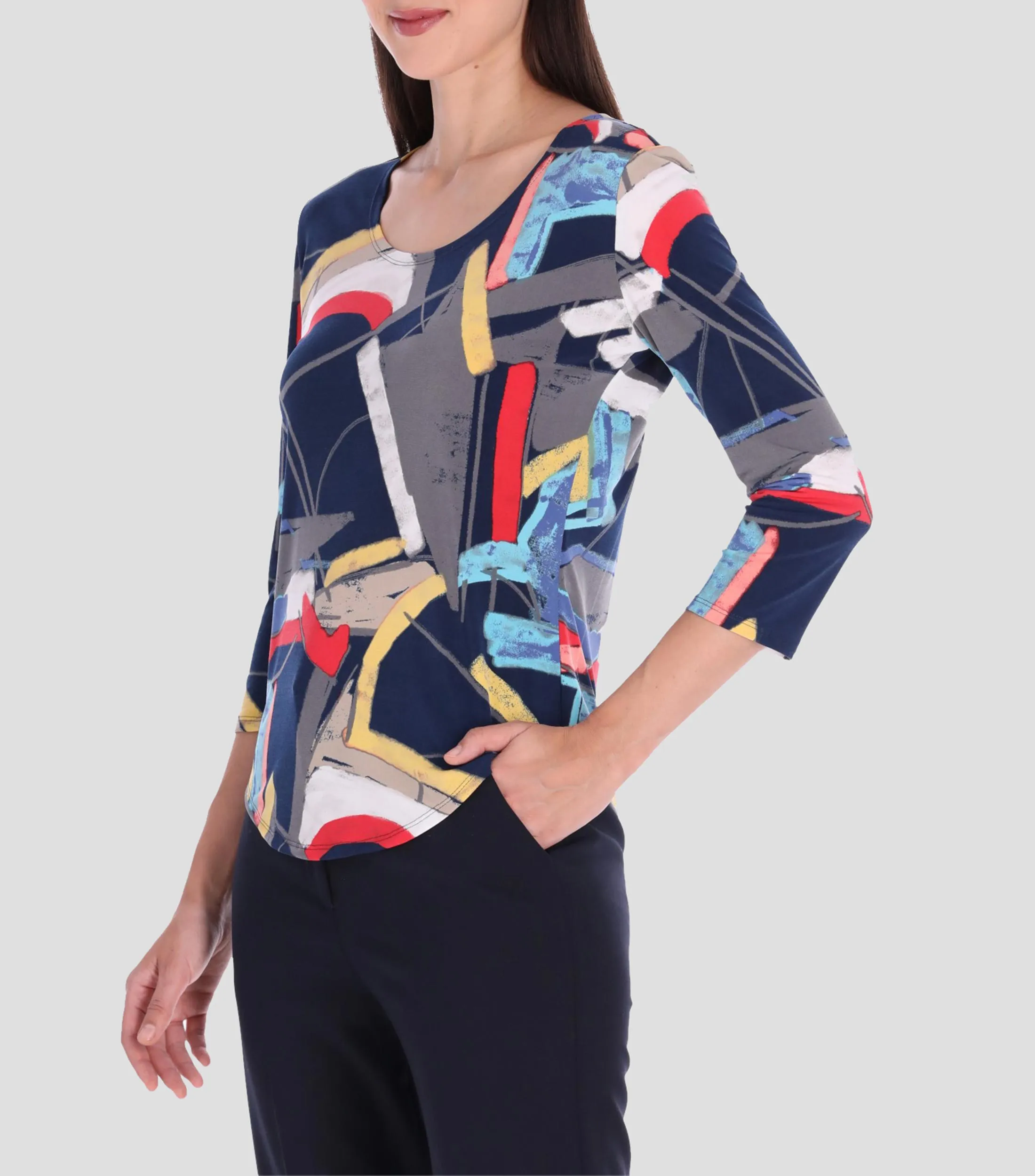 Charme Blusa Estampado Multicolor Manga 3,4 Mujer