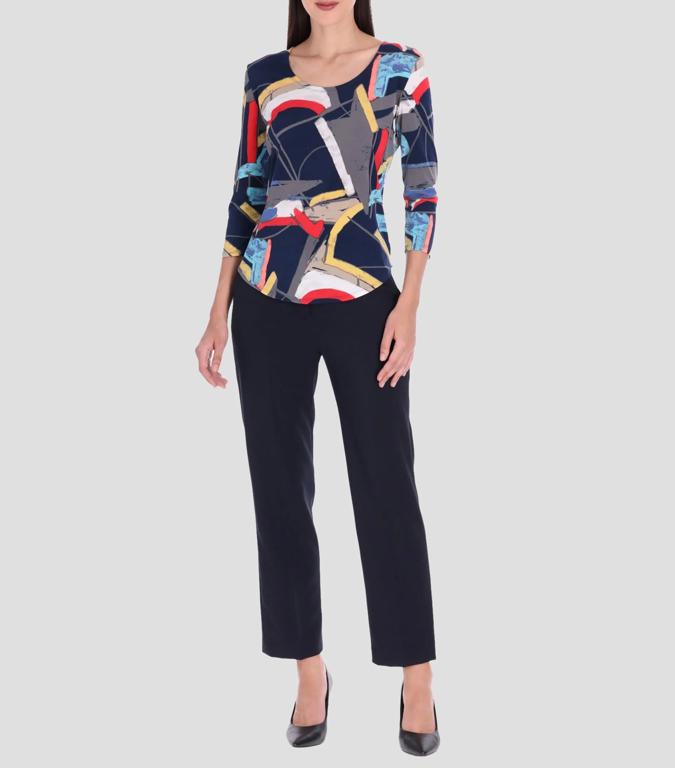 Charme Blusa Estampado Multicolor Manga 3,4 Mujer