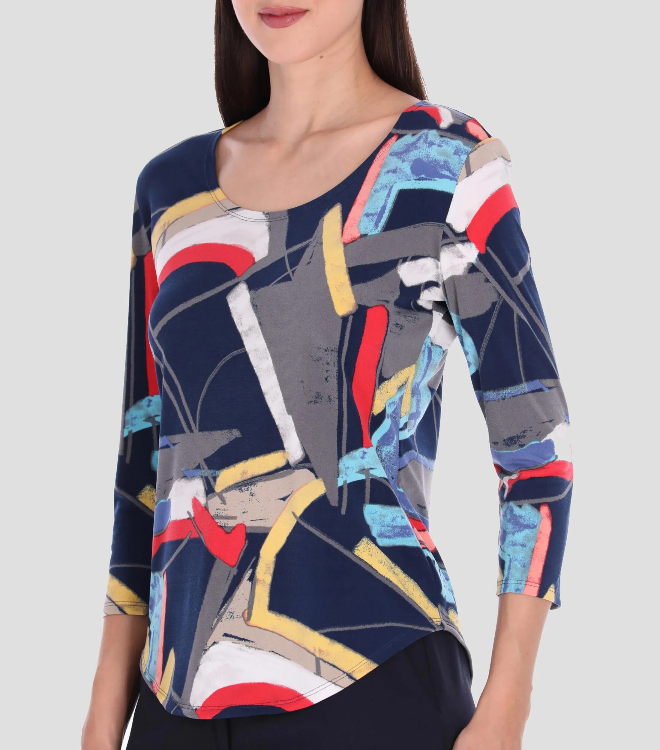 Charme Blusa Estampado Multicolor Manga 3,4 Mujer
