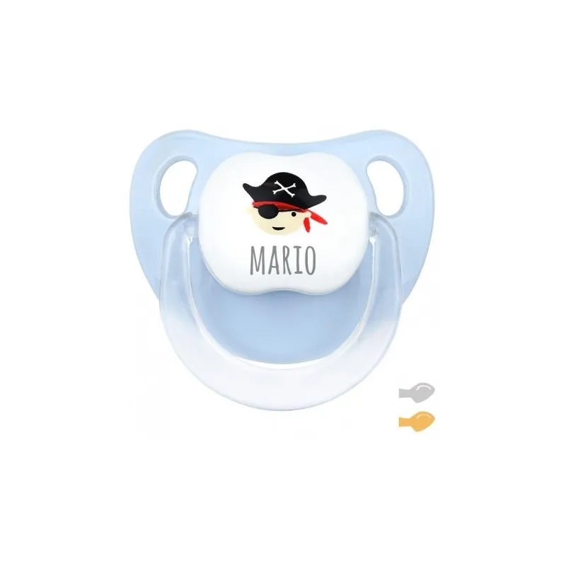 Chupete Baby Deco Pirata Azul Personalizado