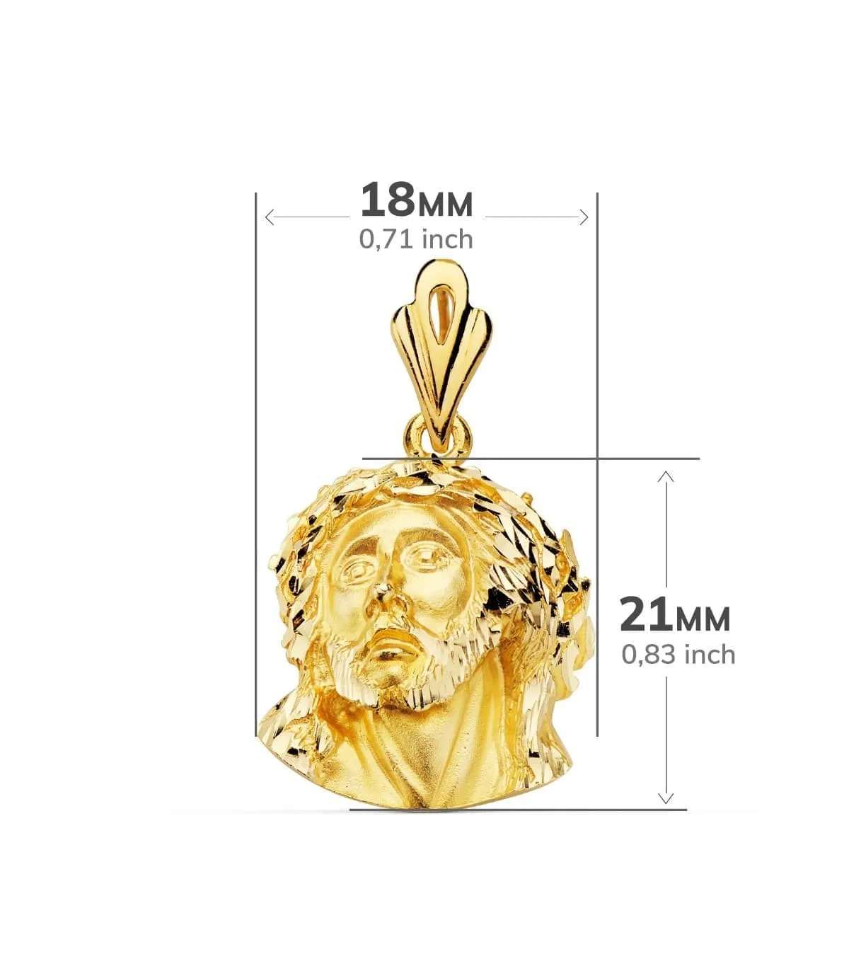 Colgante Cristo Murillo Oro Amarillo 18K 21 mm