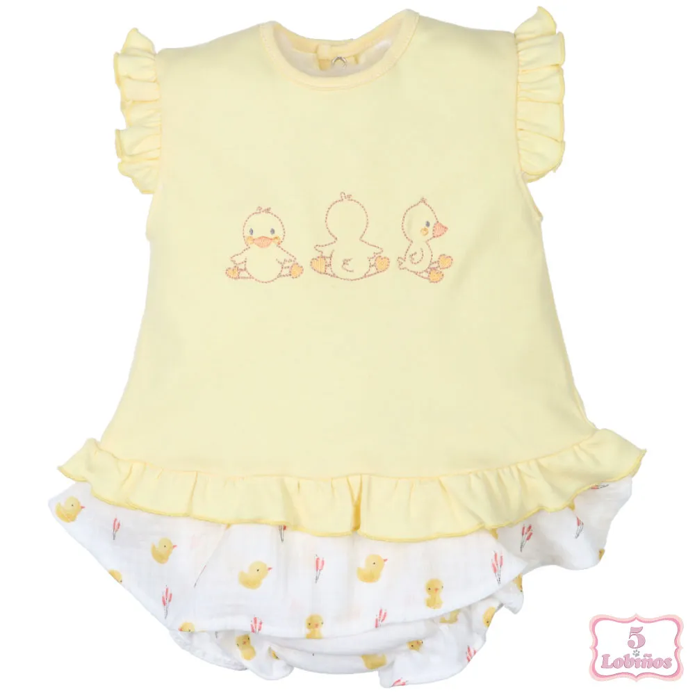 CONJUNTO BEBÉ NIÑA POLLITOS Popys