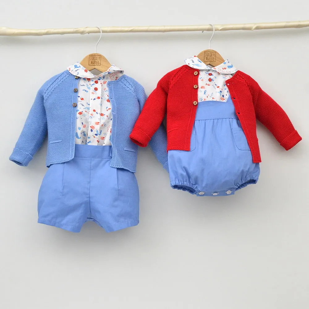Conjunto Nio Florida con camisa y pantalón con cinturón