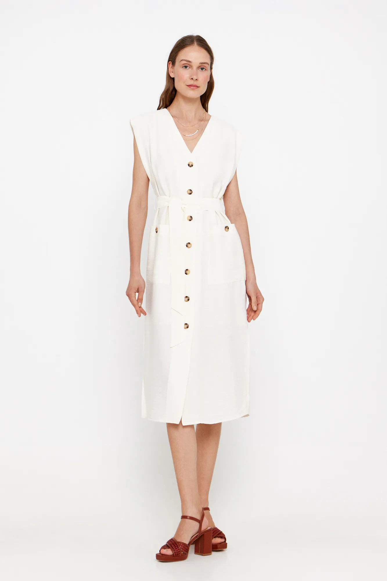 Cortefiel Vestido con bolsillos