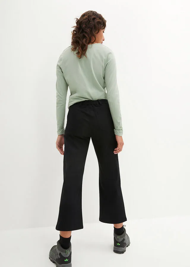 Culotte repelente al agua de senderismo con largo 7/8 Negro