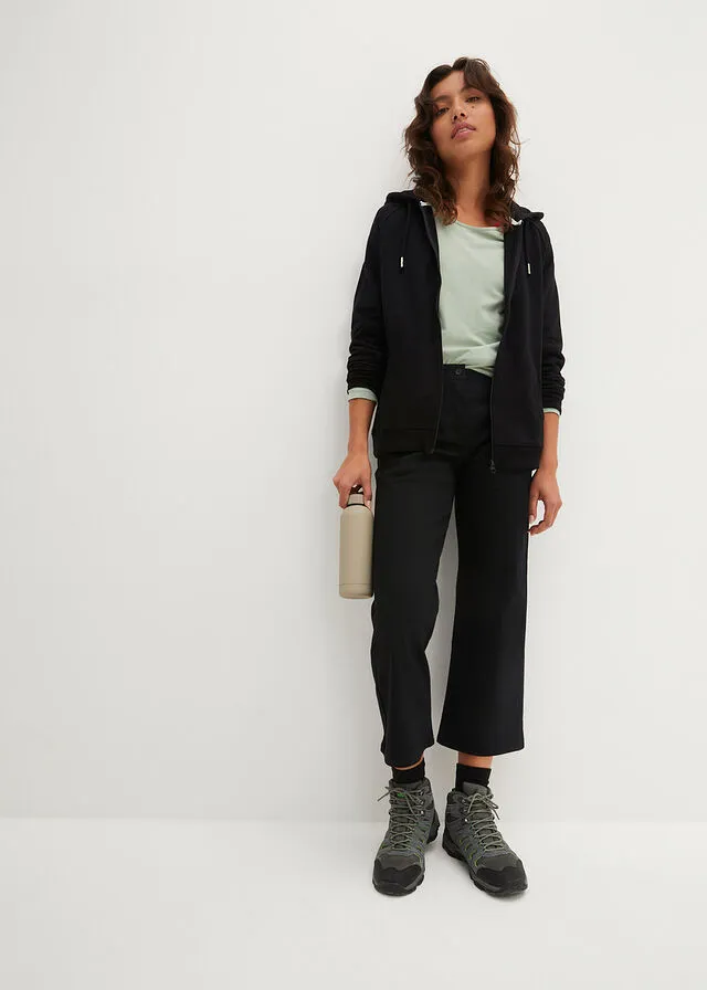 Culotte repelente al agua de senderismo con largo 7/8 Negro