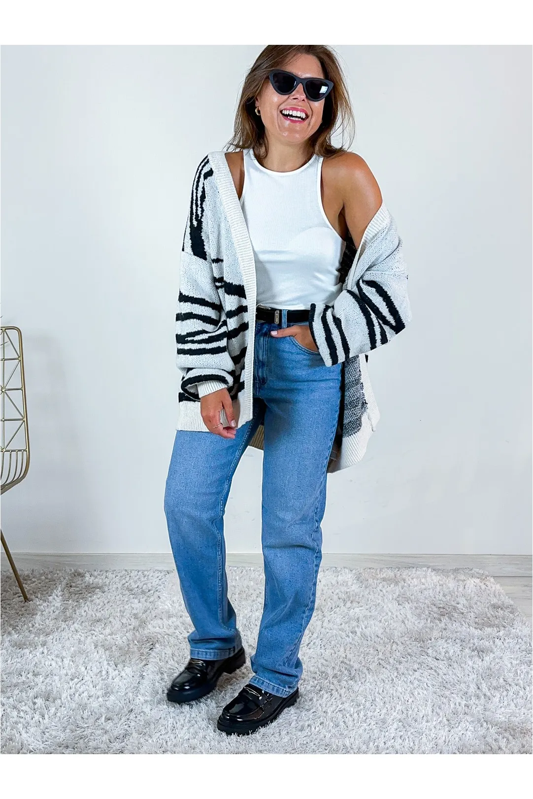 CÁRDIGAN MUJER VIALIRA BLANCO