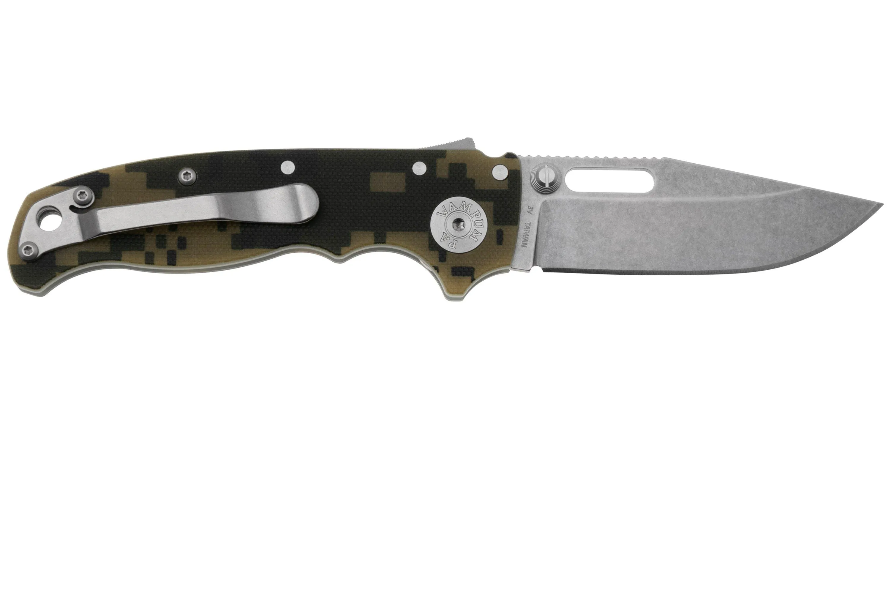 DEMKO KNIVES AD20.5 SHARKLOCK CPM 3V CLIP POINT AD2053VCPDC DIGICAMO G10, NAVAJA
