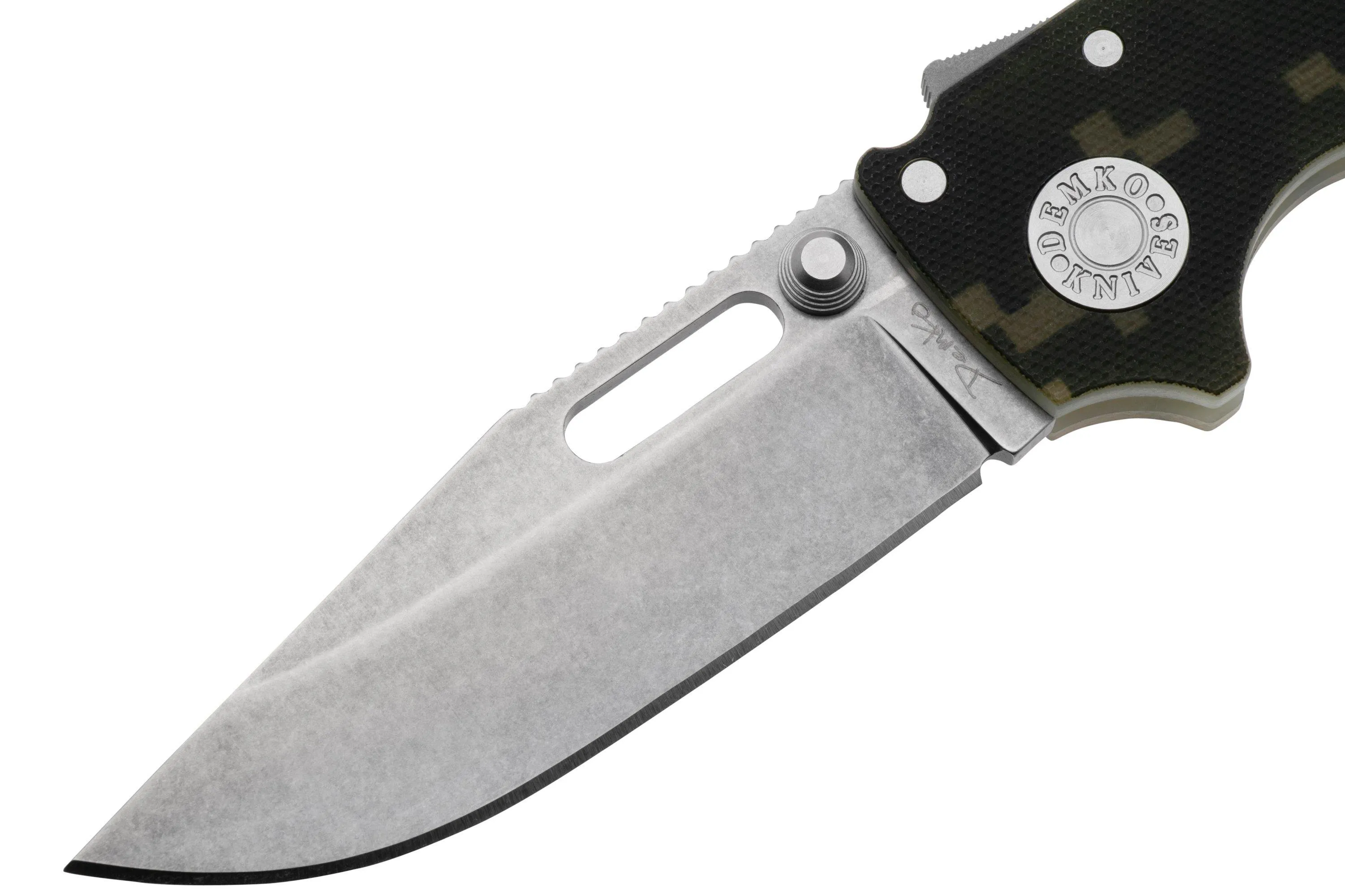 DEMKO KNIVES AD20.5 SHARKLOCK CPM 3V CLIP POINT AD2053VCPDC DIGICAMO G10, NAVAJA