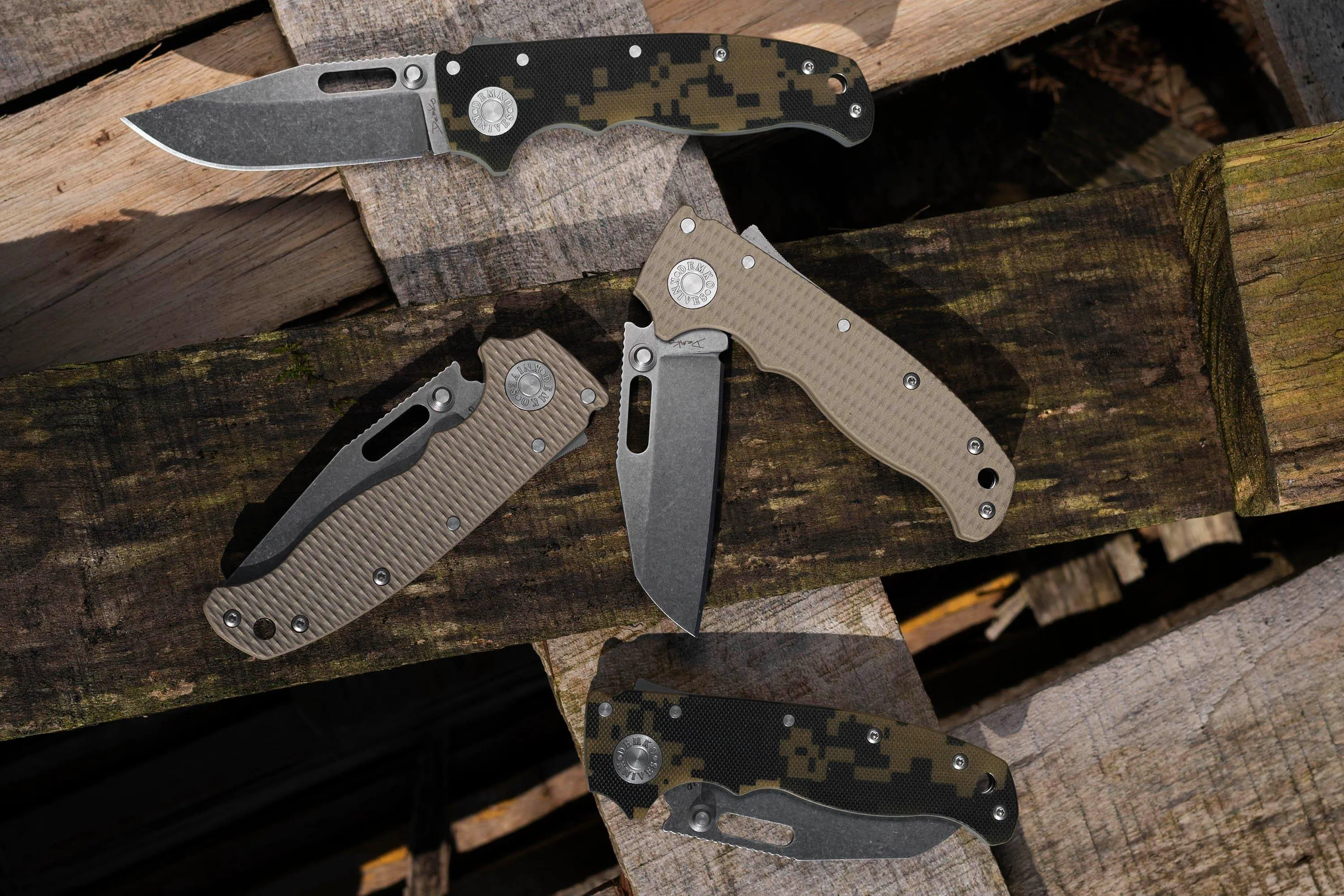 DEMKO KNIVES AD20.5 SHARKLOCK CPM 3V CLIP POINT AD2053VCPDC DIGICAMO G10, NAVAJA