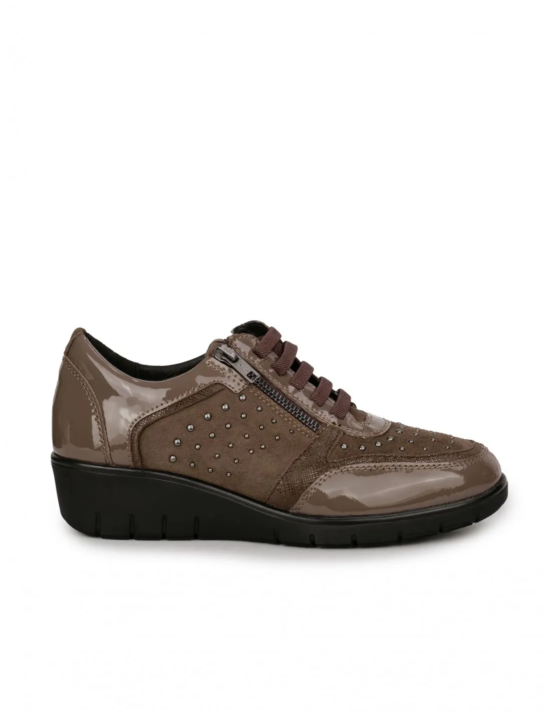 DOCTOR CUTILLAS Zapatos Cuña Charol Taupe