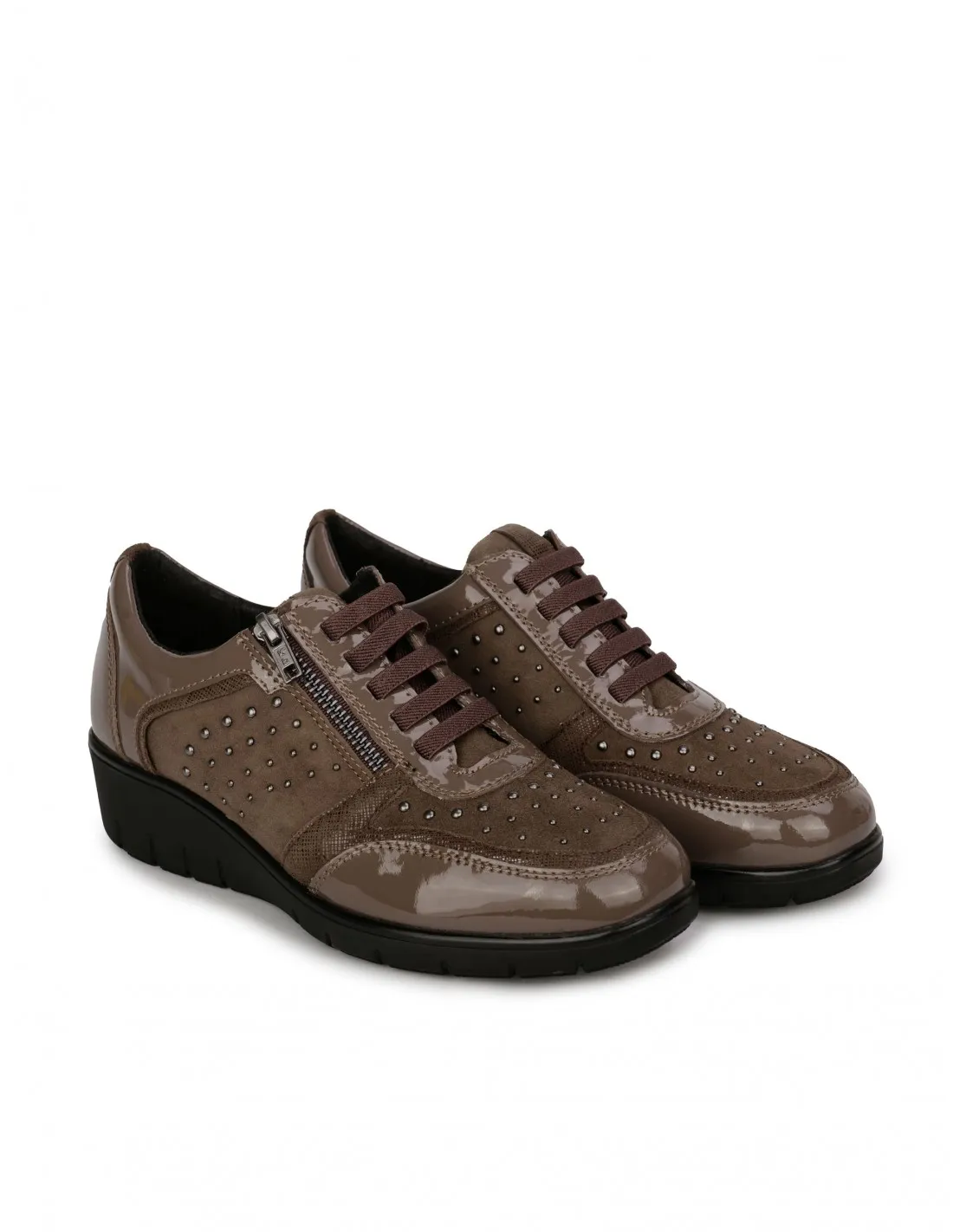 DOCTOR CUTILLAS Zapatos Cuña Charol Taupe