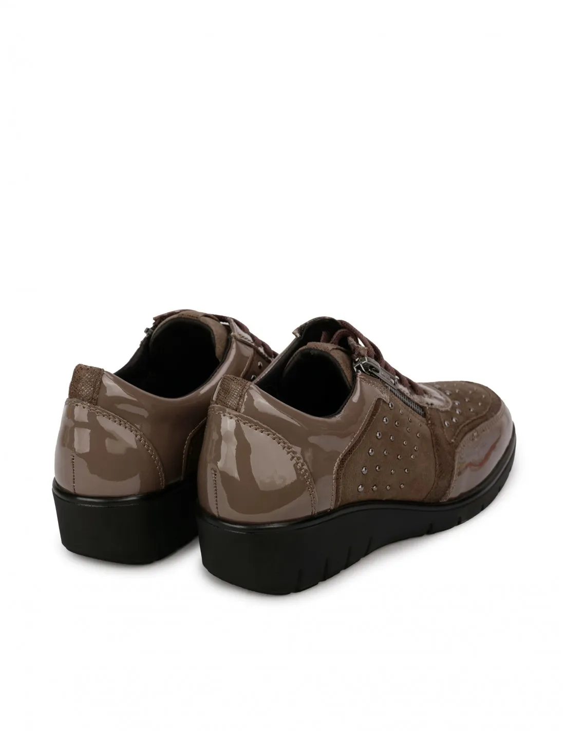 DOCTOR CUTILLAS Zapatos Cuña Charol Taupe