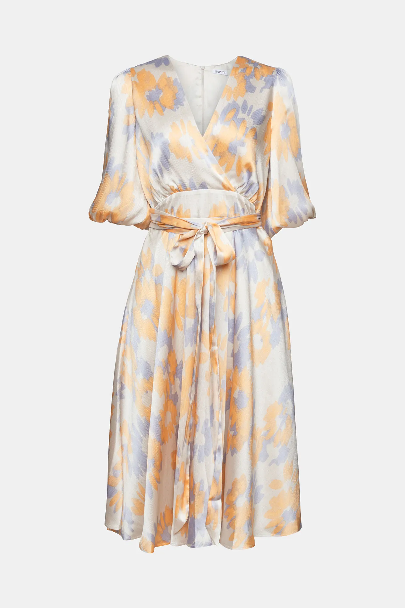 Esprit Vestido midi estampado abstracto material sostenible