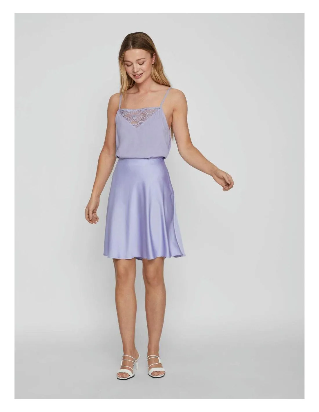 FALDA CORTA CON VUELO LILA VILA CLOTHES ELLETE