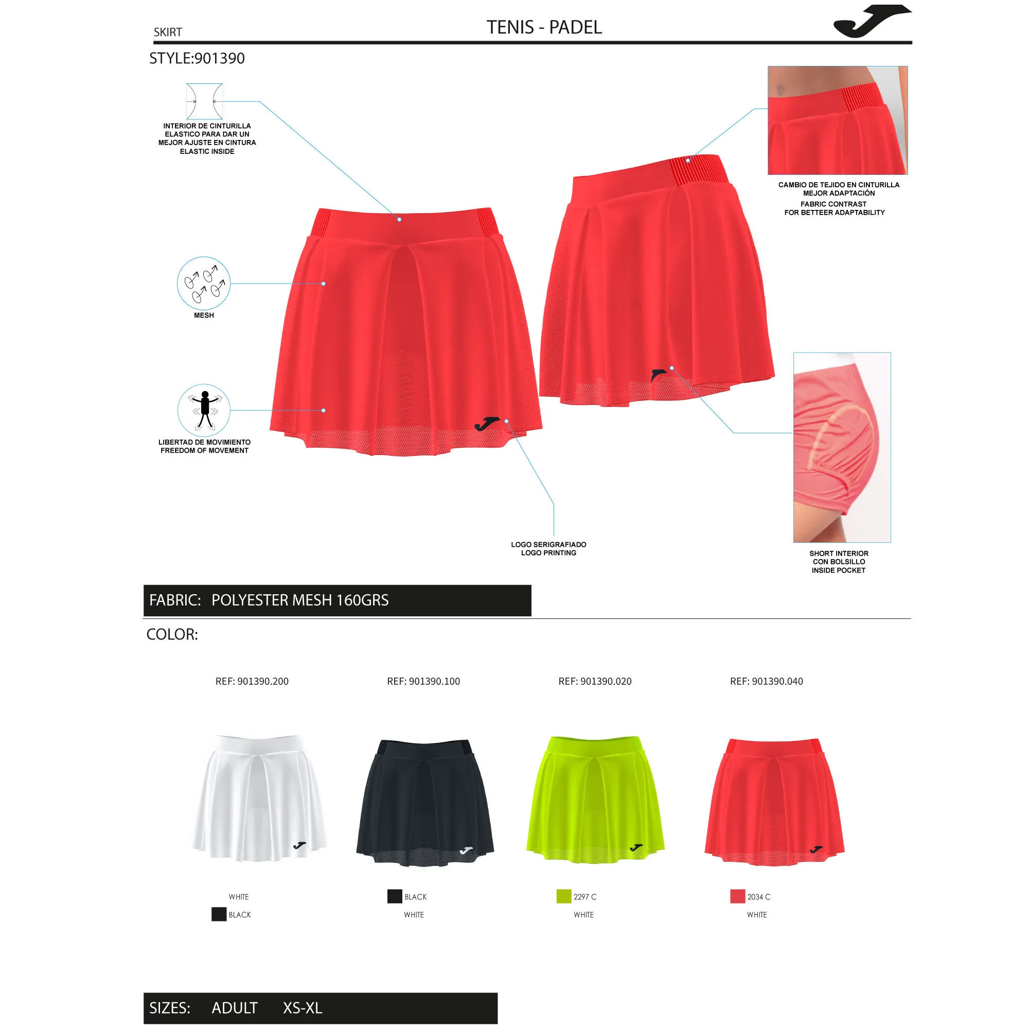 Falda mujer Break blanco