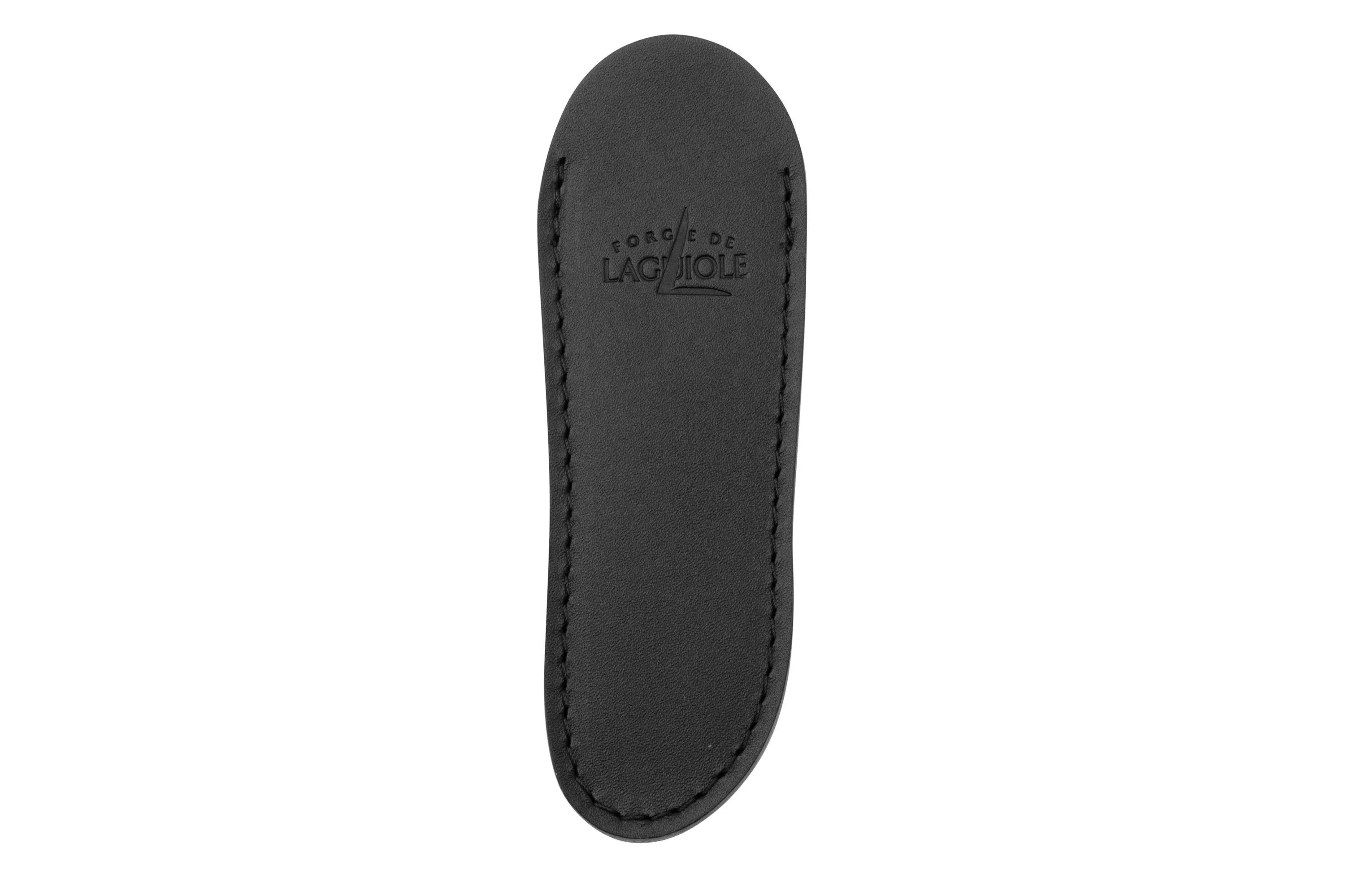 Forge de Laguiole LAF1N Black, funda de cuero para navajas de 9 cm