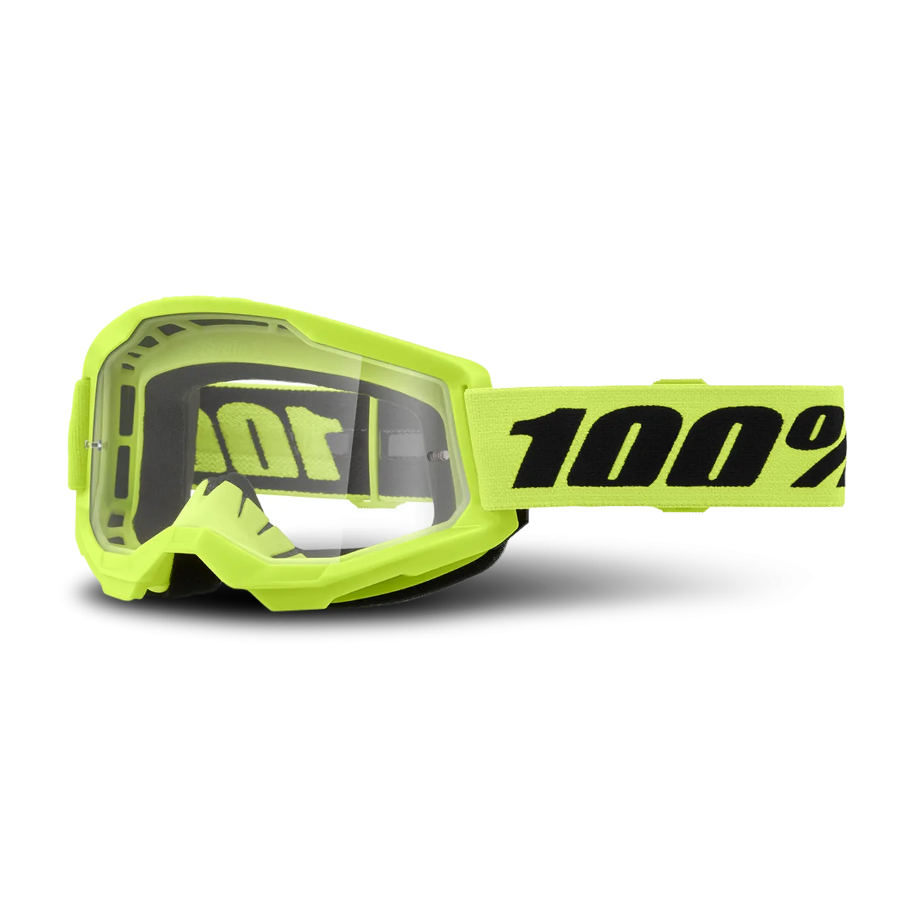 GAFAS DE CROSS NIñO 100% STRATA 2 AMARILLOTRANSPARENTE 