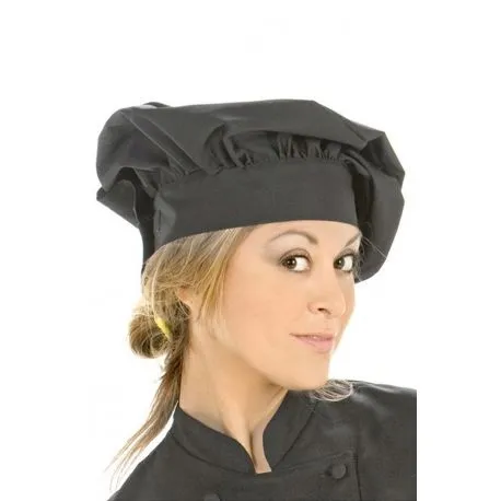 Gorro de cocina unisex Negro