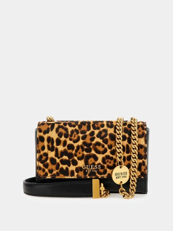 GUESS Iseline Genuine Leather Mini Crossbody