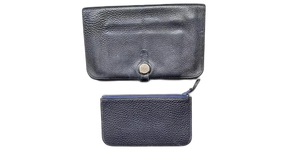 Hermès carteras Azul oscuro 
