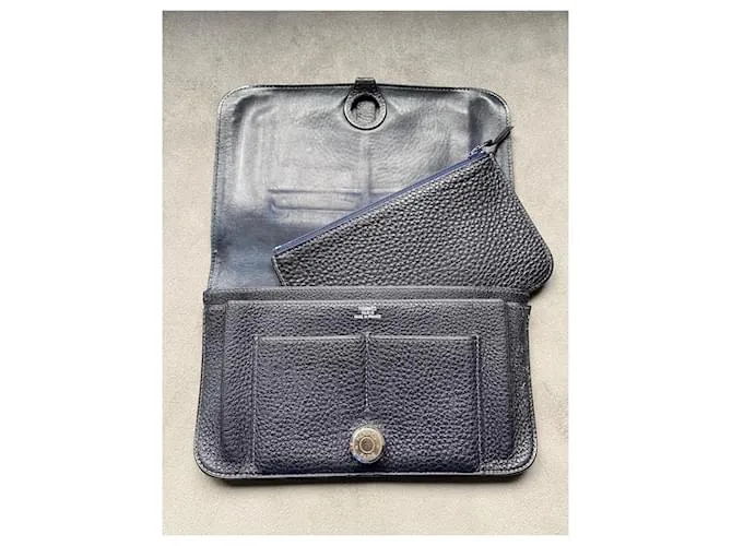 Hermès carteras Azul oscuro 