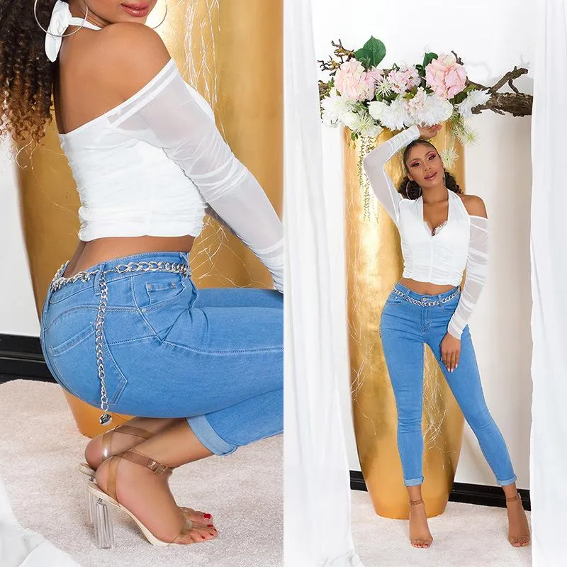 JEANS AZUL PUSHUP DE CINTURA ALTA 