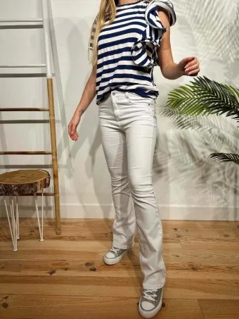 Jeans Push Up Campana VOKE Blanco