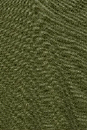 Jersey de punto verde caqui con cuello de pico y bordado Rigby Go