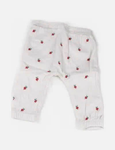 Kiabi Pantalón blanco estampado