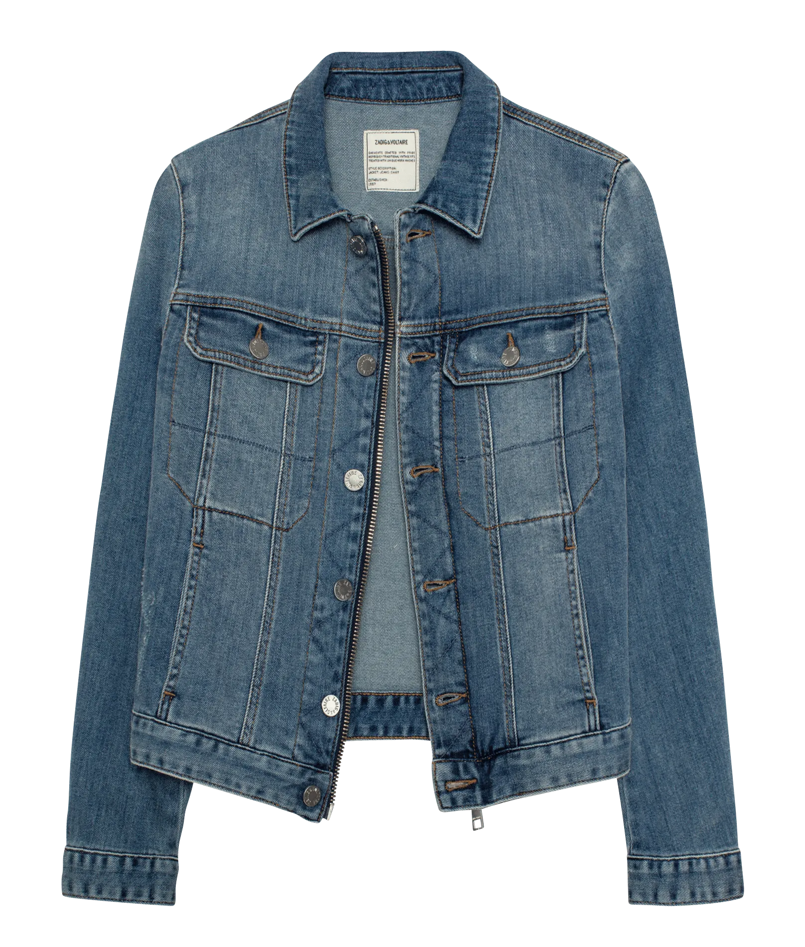 KIOKY  CHAQUETA VAQUERA CON CREMALLERA EN AZUL
