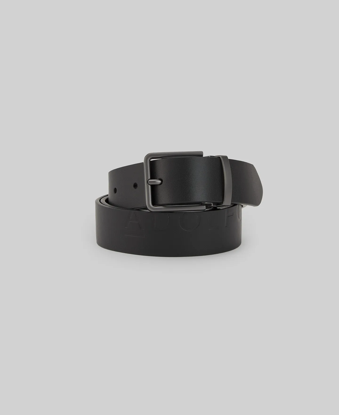 Leather belt with logo man