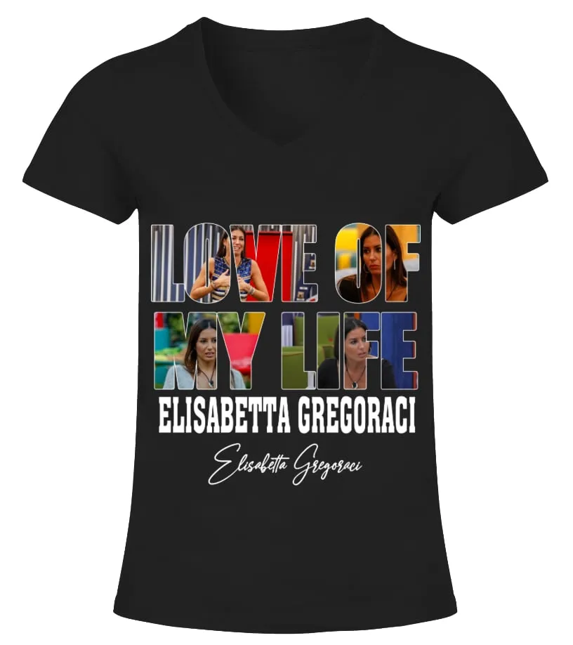 LOVE OF MY LIFE  ELISABETTA GREGORACI CAMISETA CUELLO PICO MUJER