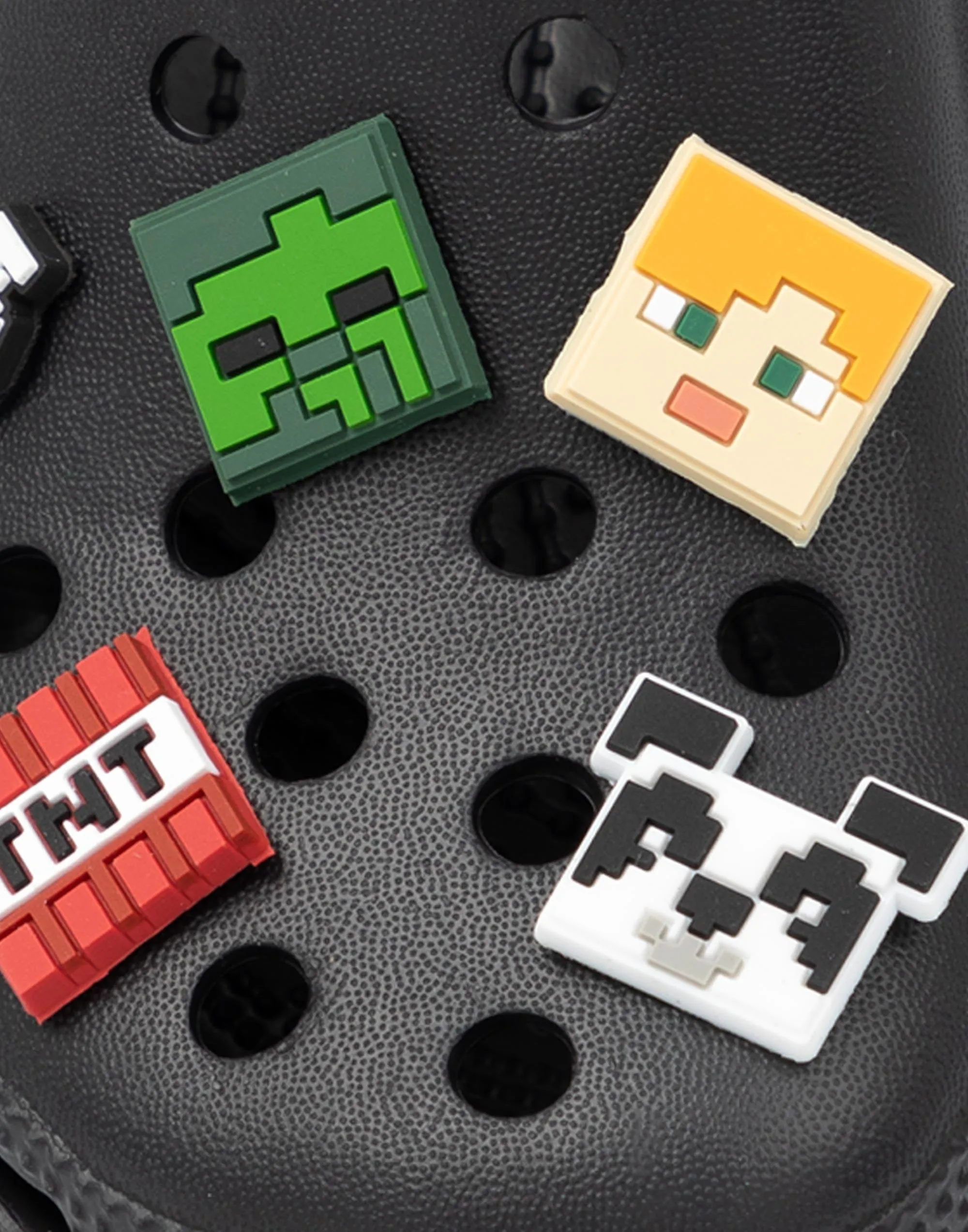 Minecraft Unisex Niños Zuecos Cara De Personaje Negro