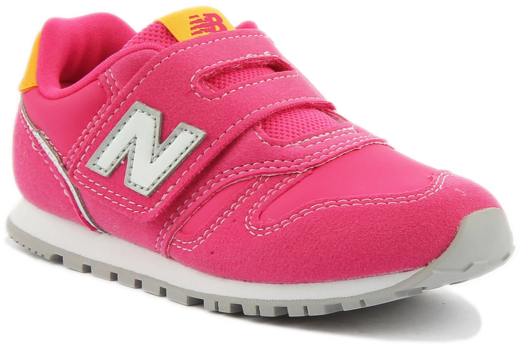 New Balance IZ373WP2 Zapatillas sintéticas de tiras autoadherentes para bebés en fucsia