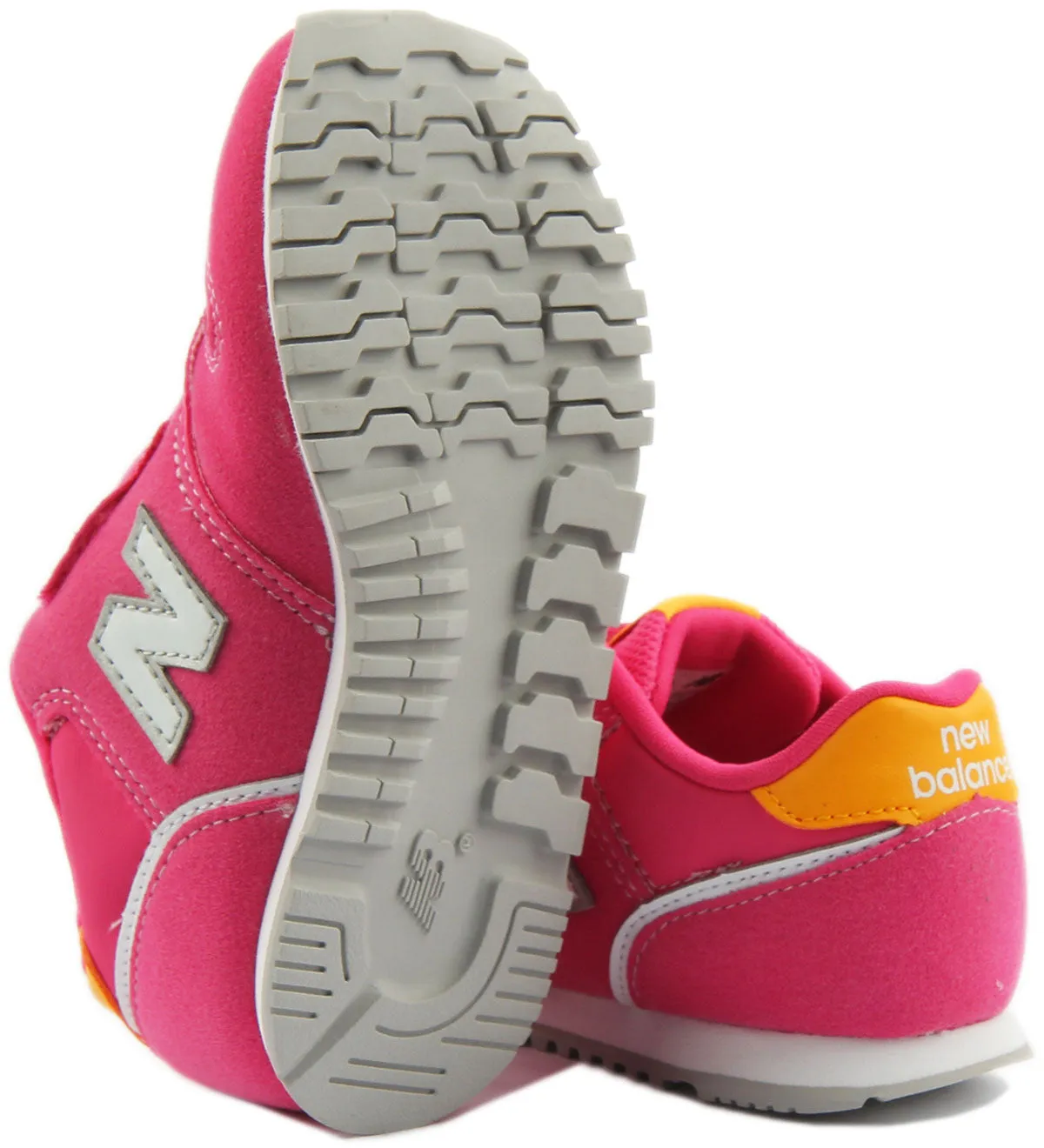New Balance IZ373WP2 Zapatillas sintéticas de tiras autoadherentes para bebés en fucsia