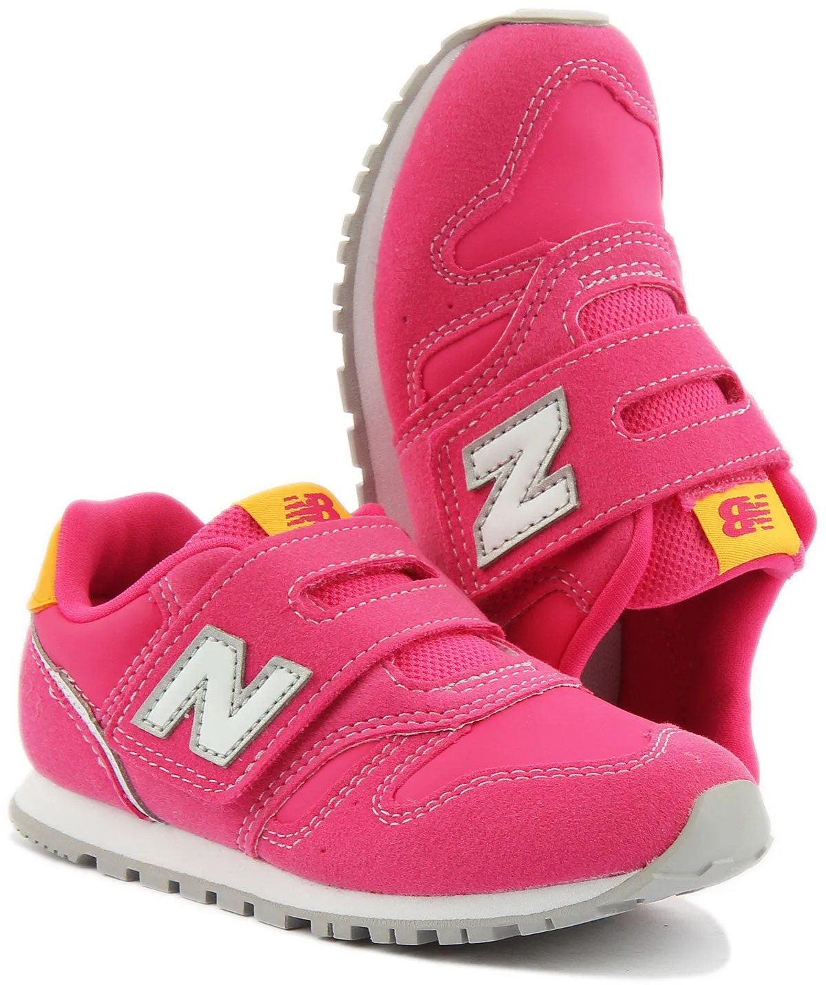 New Balance IZ373WP2 Zapatillas sintéticas de tiras autoadherentes para bebés en fucsia