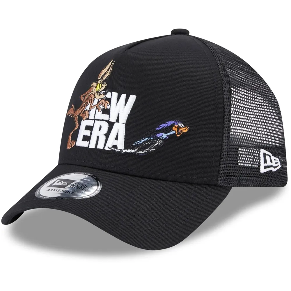 NEW ERA TRUCKER CAP  LOONEY TUNES WILE E. COYOTE "BLACK"