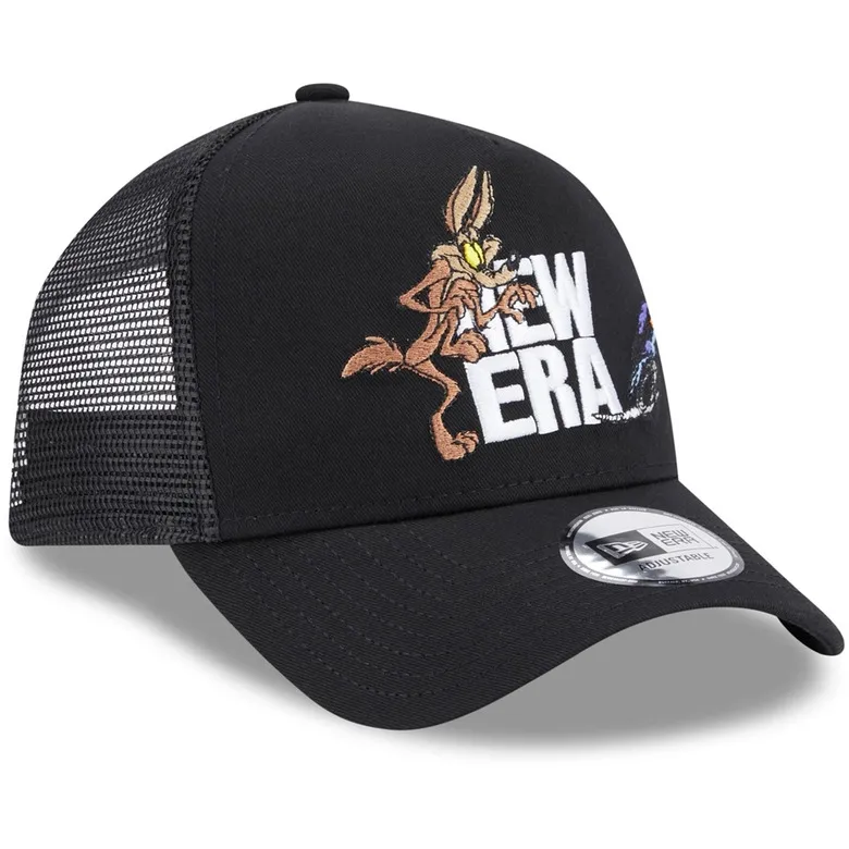 NEW ERA TRUCKER CAP  LOONEY TUNES WILE E. COYOTE "BLACK"