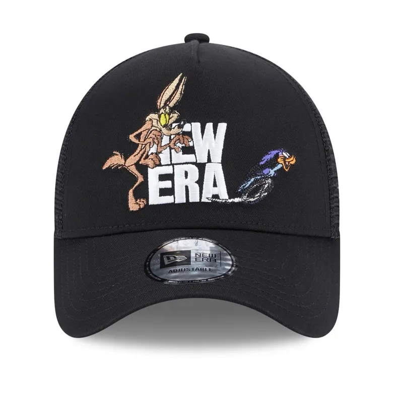 NEW ERA TRUCKER CAP  LOONEY TUNES WILE E. COYOTE "BLACK"
