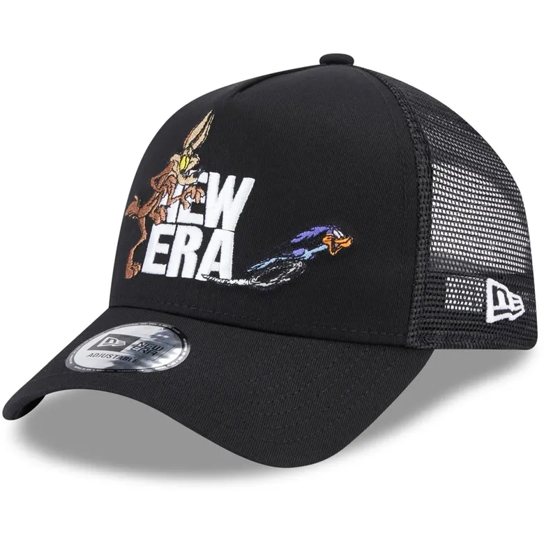 NEW ERA TRUCKER CAP  LOONEY TUNES WILE E. COYOTE "BLACK"