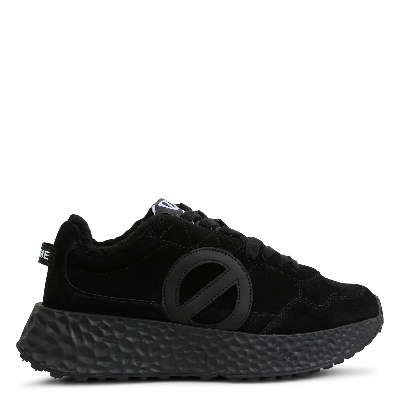 NO NAME CARTER  ZAPATILLAS BAJAS CON CUñA DE CUERO ATERCIOPELADO EN NEGRO