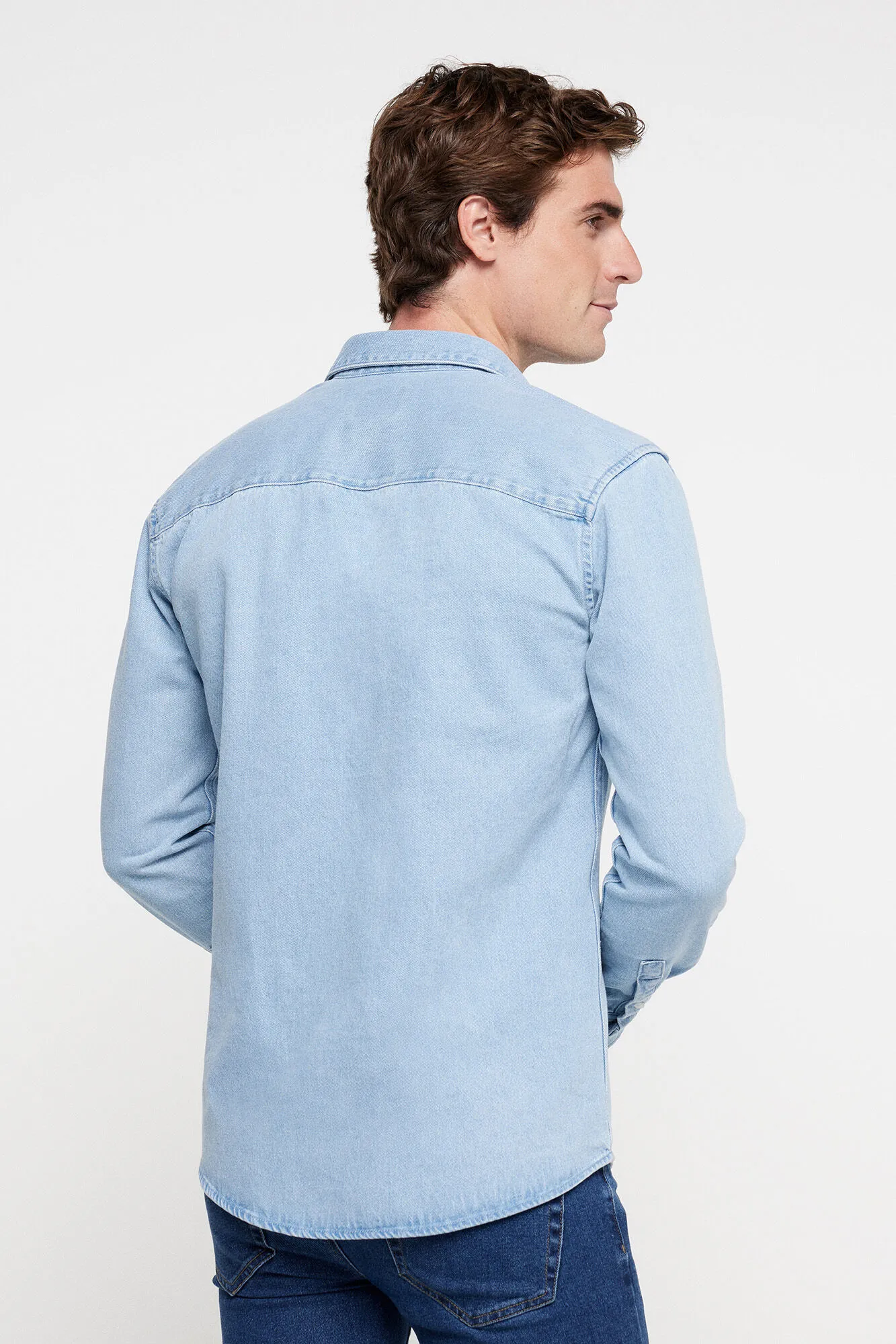Only & Sons Camisa denim bolsillo