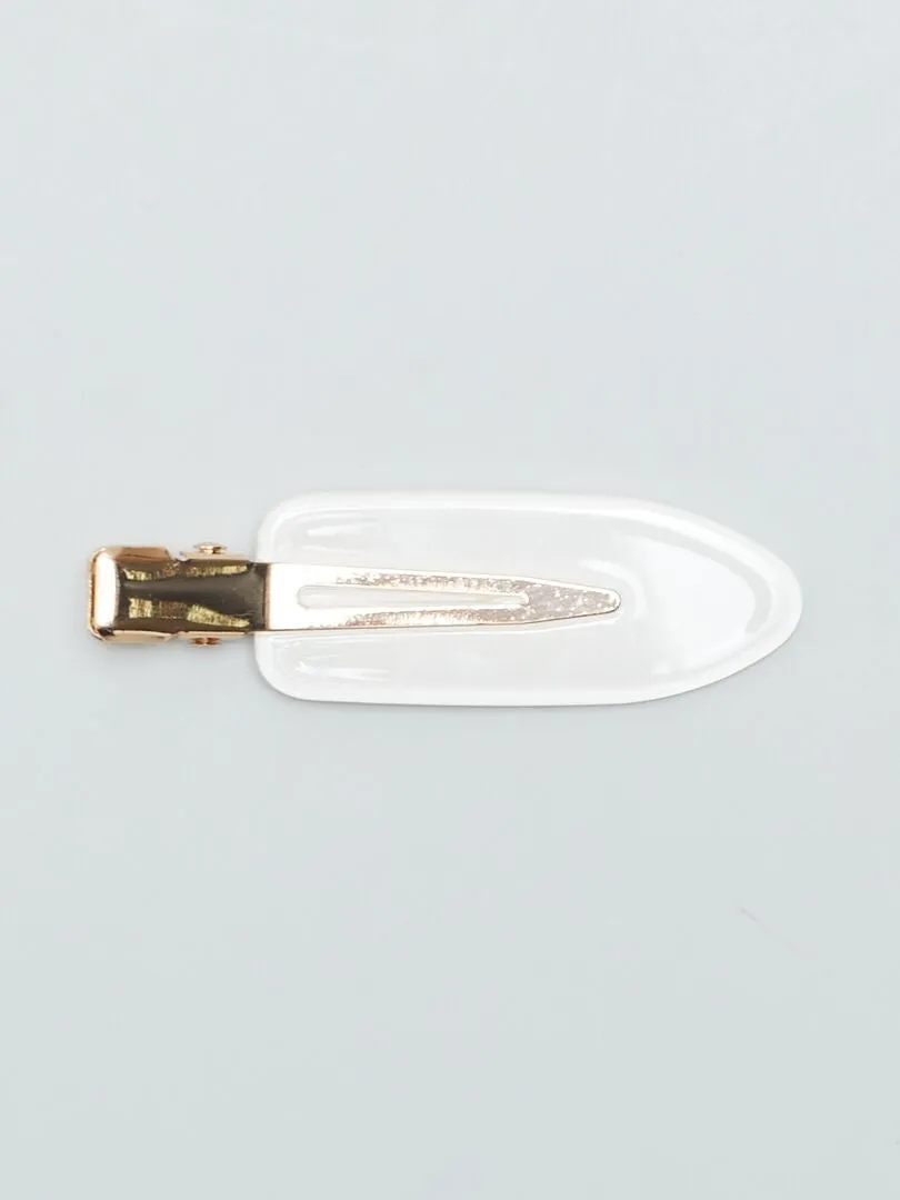 PACK DE 4 PINZAS DE PúAS PLANAS  BEIGE