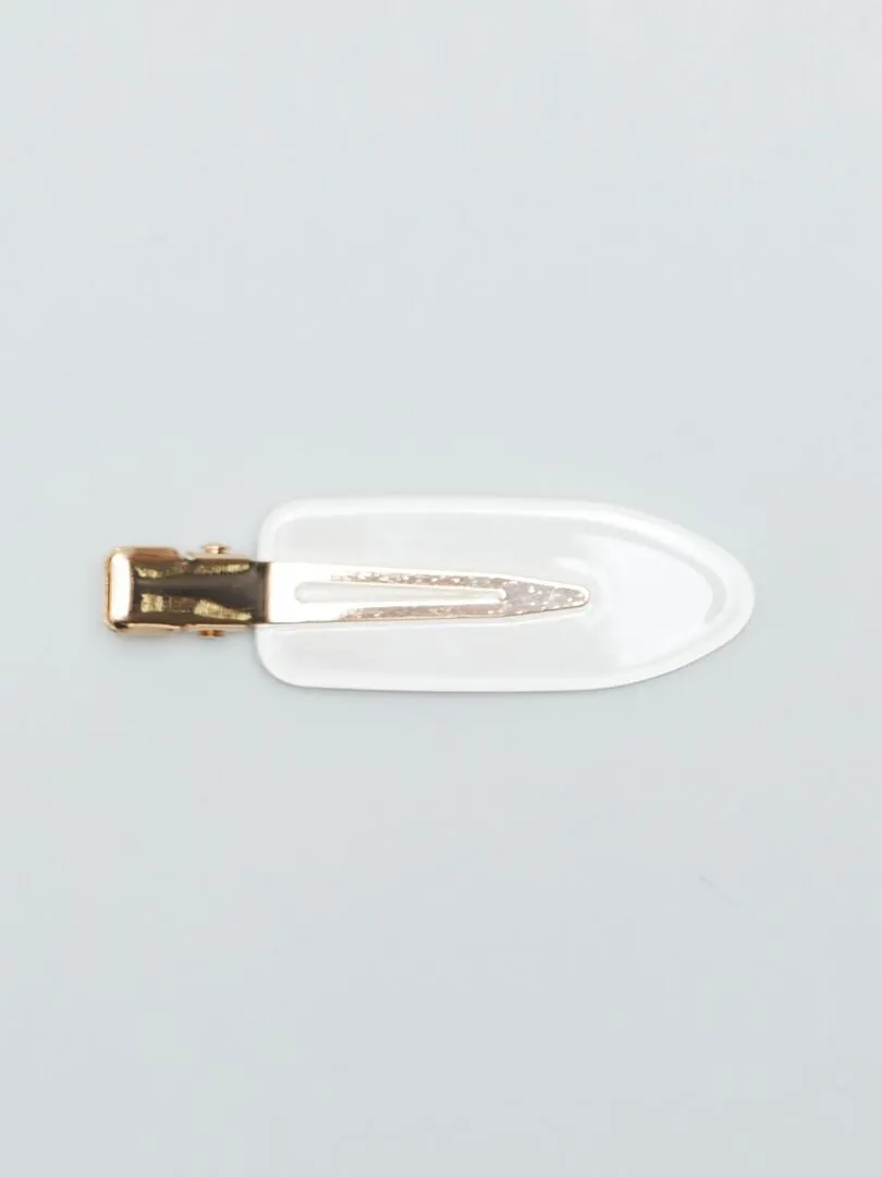 PACK DE 4 PINZAS DE PúAS PLANAS  BEIGE