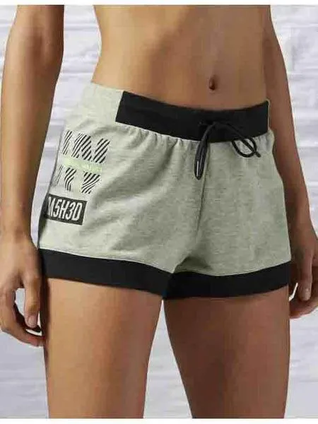 pantalon corto reebok verde mujer
