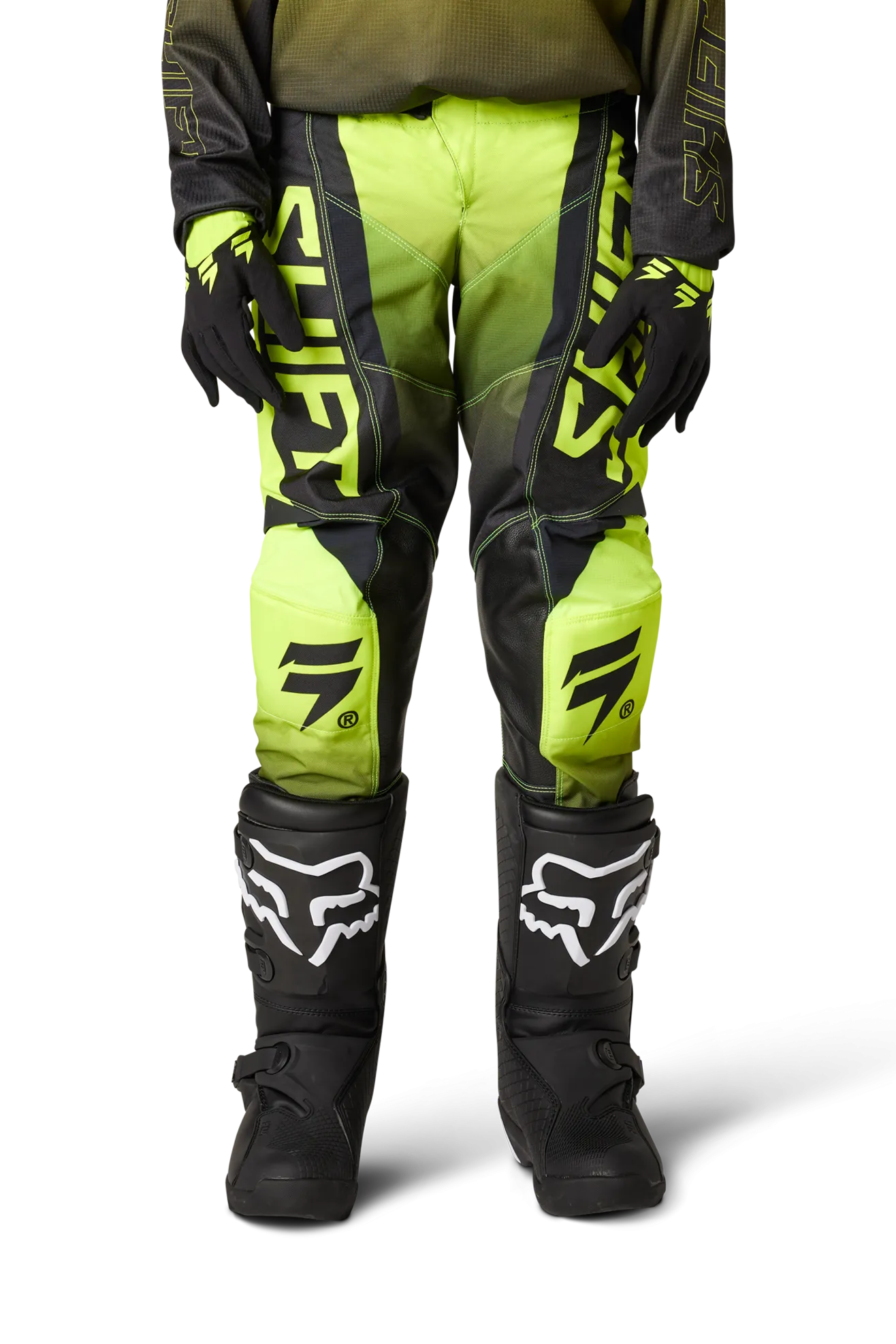 Pantalones de Cross Niño Shift White Label Amarillo Flúor 
