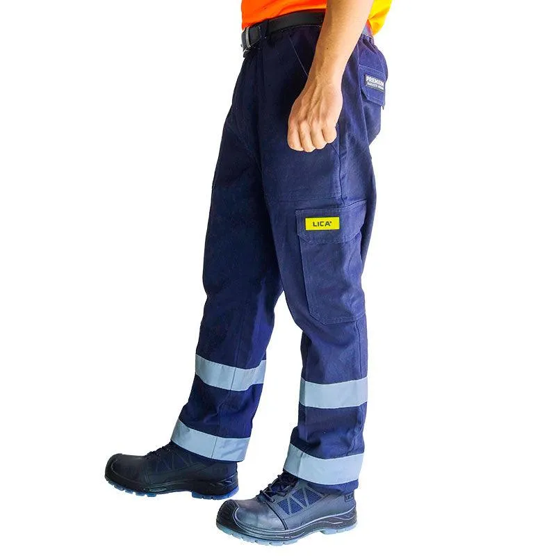 PANTALóN CARGO AZUL CON REFLEJANTE MOD. CARGOAZ  MARCA LICA